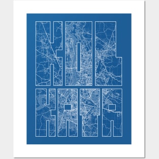 Kolkata, India City Map Typography - Blueprint Posters and Art